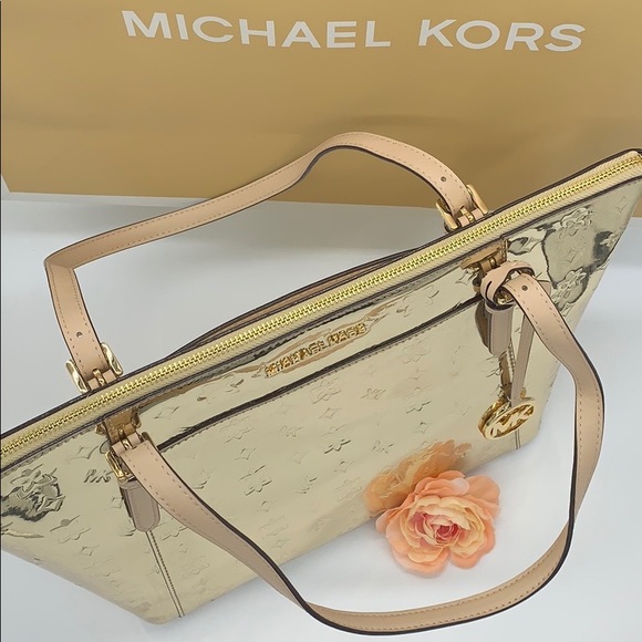MICHAEL KORS CIARA LG TZ TOTE PALE GOLD 35H9GC6T3Z - Picture 6 of 16